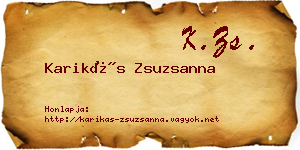 Karikás Zsuzsanna névjegykártya