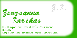 zsuzsanna karikas business card